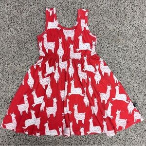 Rags to Raches Red Llama Dress